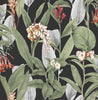 Botanical Black Wallpaper close view picture of the wallpaper pattern and design