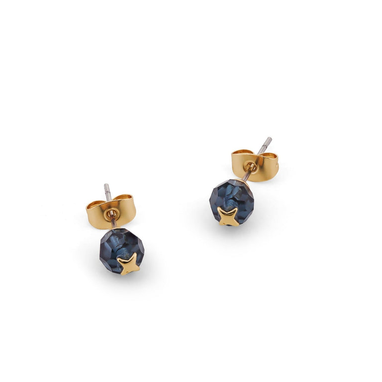 Bougie Beads Stud Earrings Midnight