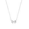 Tipperary Crystal Gold CZ Bow Pendant Silver picture on the white background