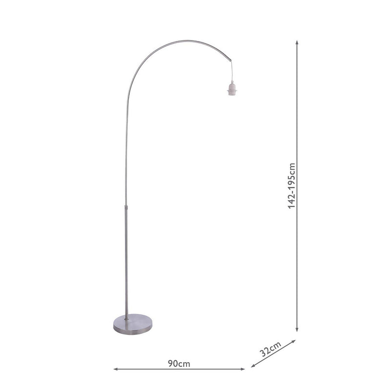 Bow Floor Lamp Satin Nickel Base Only - Floor Lamp Lighting Collection