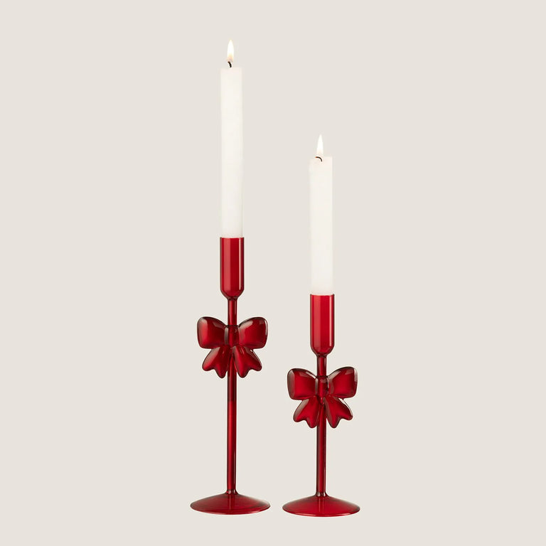 Bow Taper Candle Holder 27cm