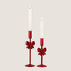 Bow Taper Candle Holder 27cm picture with a lighting up candles