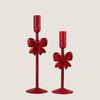 Bow Taper Candle Holder 27cm
 available in two sizes