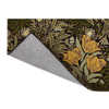 Morris & Co Bower Floral Rug Twining Vine Green with a cotton and latex backing