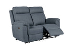 Bowie 2 Seater Recliner Sofa Azul picture with reclined seat