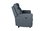 Bowie 3 Seater Recliner Sofa Azul side view picture