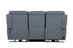 Bowie 3 Seater Recliner Sofa Azul picture from the back