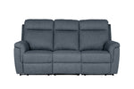 Bowie 3 Seater Recliner Sofa Azul front view picture