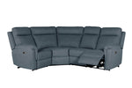 Bowie Corner Sofa Electric Recliner Azul picture with reclined seat