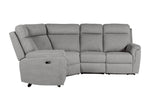 Bowie Corner Sofa Electric Recliner Grey side view picture