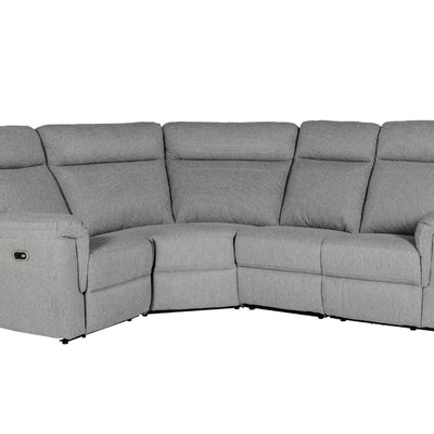 Bowie Corner Sofa Electric Recliner Grey