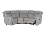 Bowie Corner Sofa Electric Recliner Grey picture with reclined seat