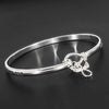 Angel Charm Silver Plated Bangle Meaningful Words Bracelet