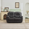 Bremen 2 Seater Sofa Electric Recliner Gunmetal front view life style picture