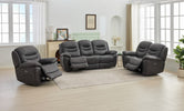 Bremen 2 Seater Sofa Electric Recliner Gunmetal life style picture with 3 seater sofa and recliner armchair