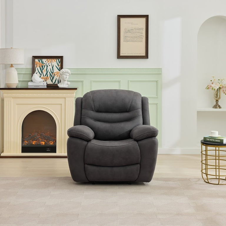 Bremen Electric Recliner Armchair Gunmetal