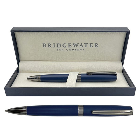 Elegant Bridgewater Hereford Ball Pen in navy and gunmetal