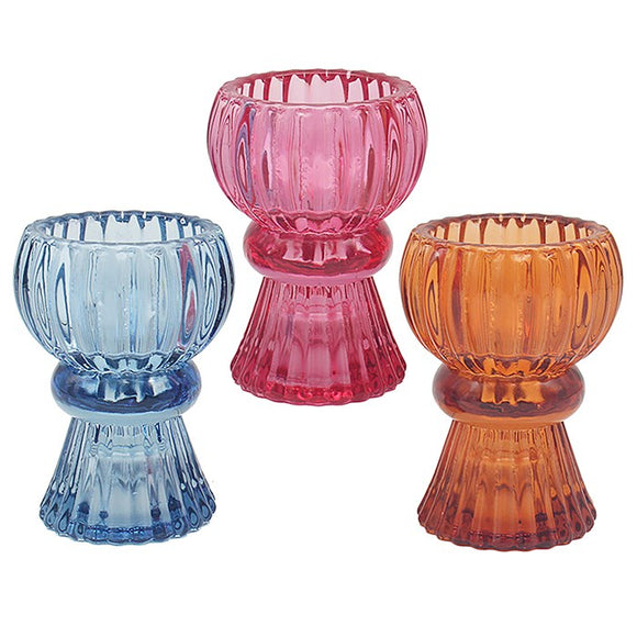 Colorful Bright Glass Night Light Holder
