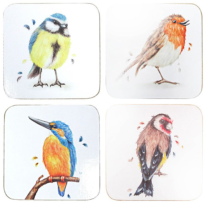 British Birds Coasters Set of 4 - Kitchen & Dining Collection