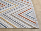 Broadway Bohemian Rug 5008A An ivory picture of the corner and fringed and
