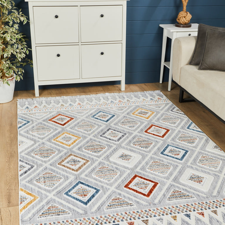 Broadway Geometric Rug - 4945A Silver