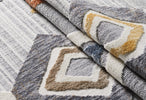 Broadway Geometric Rug - 5182A Grey & White picture of the rug colors