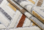 Broadway Geometric Rug 5185A Ivory & Yellow picture of the colors of the rug