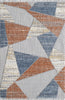 Broadway Geometric Rug 5293A Blue & Rust picture of the rug design