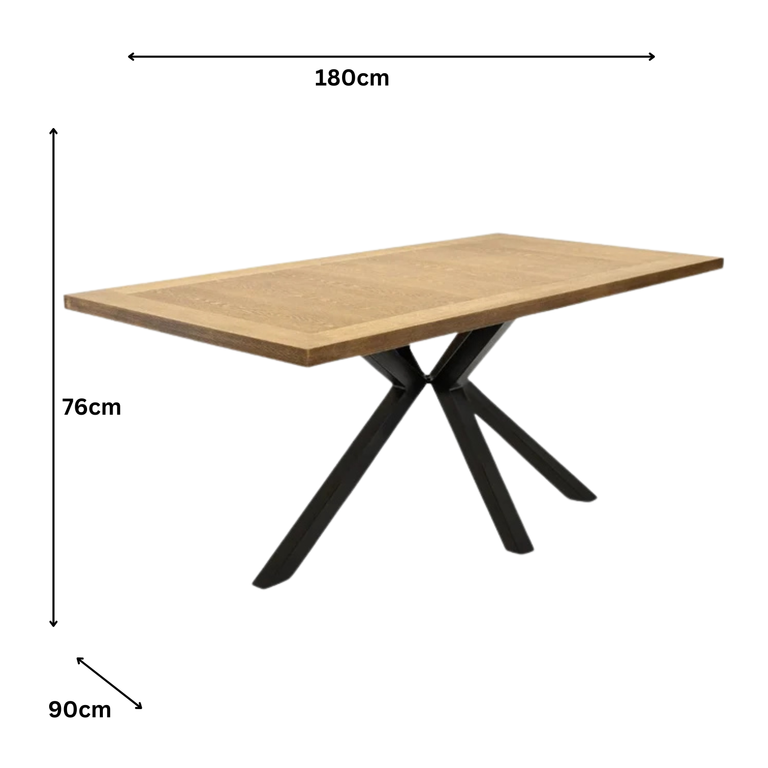 Broudy Dining Table 180 cm Medium Oak
