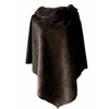 Brown Poncho With Faux Fur Collar picture on the white background