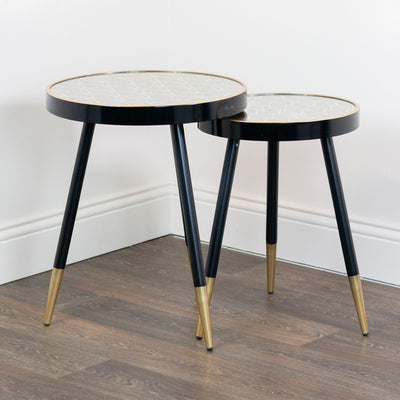 Bruna Nest of Tables Black/Gold