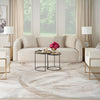 Nourison Brushstrokes Rug BSK01 Beige Grey lifestyle picture in the living room