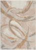 Nourison Brushstrokes Rug BSK01 Beige Grey picture of the rug abstract pattern