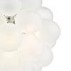 Bubbles 6 Light Pendant Polished Chrome/Frosted Glass close view picture of the shade design