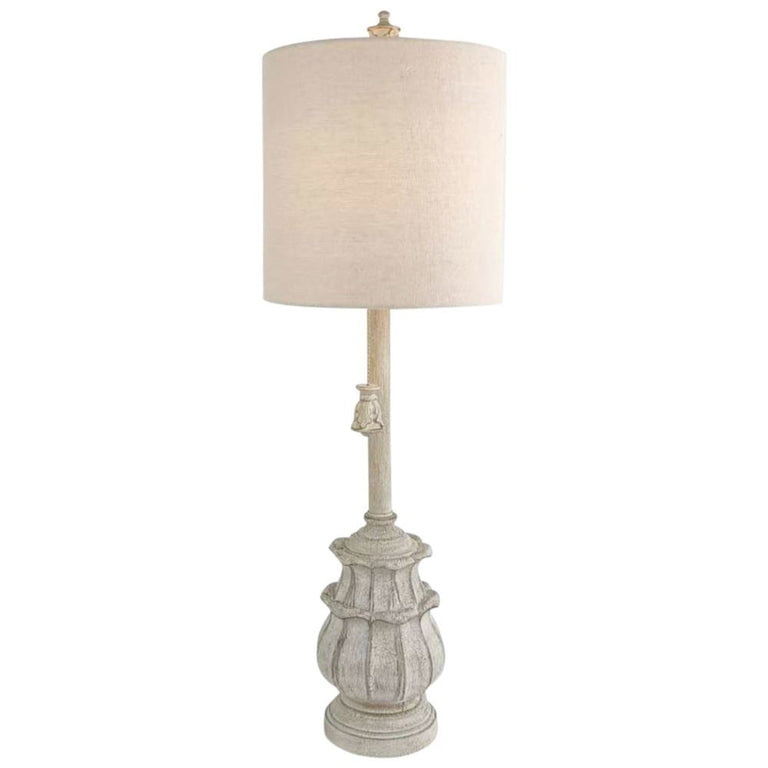 Buffet Lamp with Oatmeal Shade