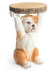 Unique Bulldog Holding "Trunk Slice" Side Table
