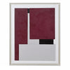 Burgundy Abstract Framed Canvas 100 x 80 cm