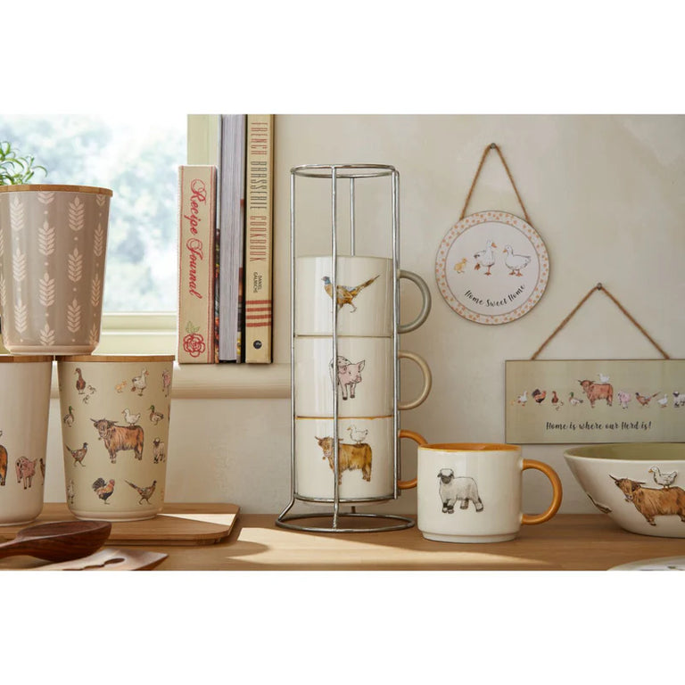 Buttercup Farm Set of 4 Stacking Mugs