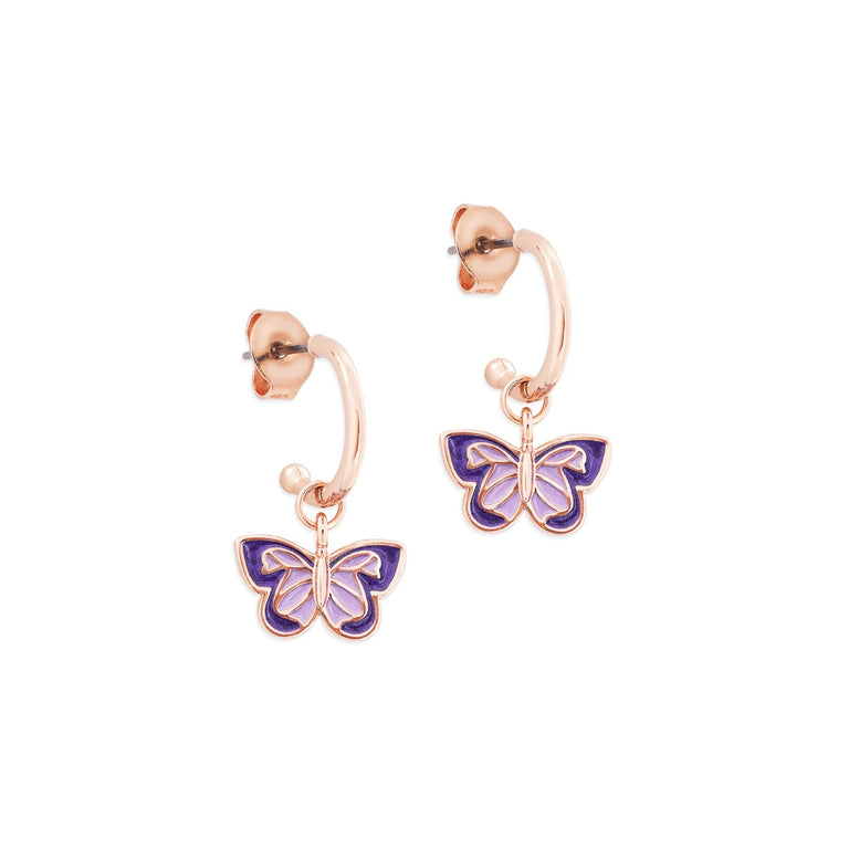 Butterfly Earrings Loop Bar