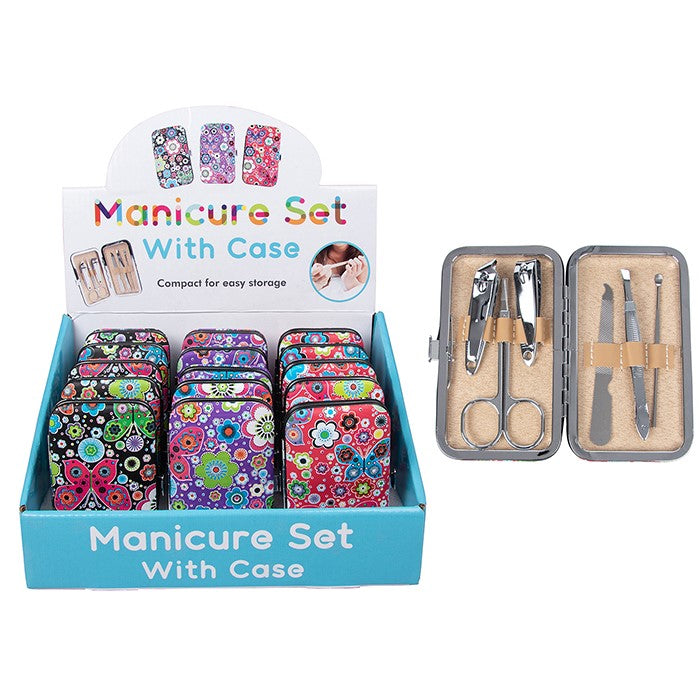 Butterfly Manicure Set with Case