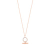 Tipperary Crystal Circle & Bar Pendant in rose gold finish