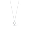 Tipperary Crystal Circle & Bar Pendant Silver for modern outfit