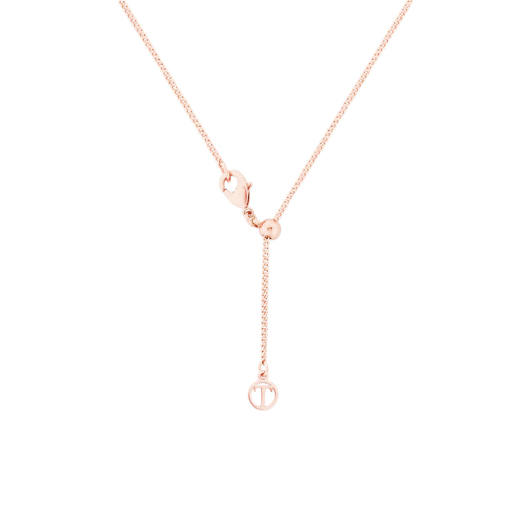 Tipperary Crystal Circle Pave Rose Gold Half Pave Pendant
