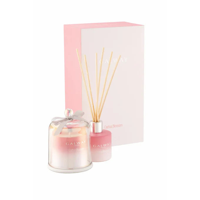 Galway Crystal Cactus Blossom Diffuser & Candle Set – Fargarance