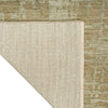 Calvin Klein Latitude Rug LTD01 Green with a latex backing and a fringed ends