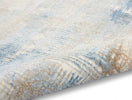Calvin Klein Rush Rug CK951 Blue Beige with a low-cut pile and a cotton backing