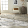Calvin Klein Rush Rug CK951 Grey Beige lifestyle picture in the living room