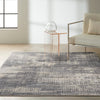 Calvin Klein Rush Rug CK953 Grey Beige lifestyle picture in the living room
