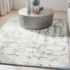 Calvin Klein Sculptural Rug SCL01 Teal lifestyle picture in the living room
