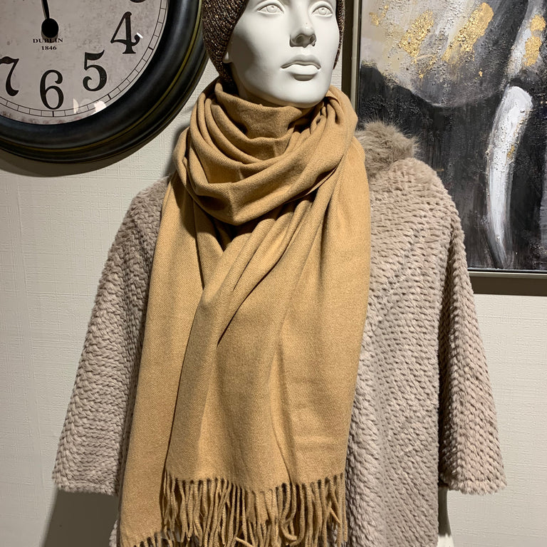 Camel Scarf – Soft Oversized Brown Scarf | Cozy Gift for Her